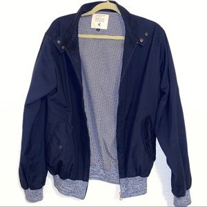 NATIVE YOUTH Navy Check Bomber Men Zip Jacket M